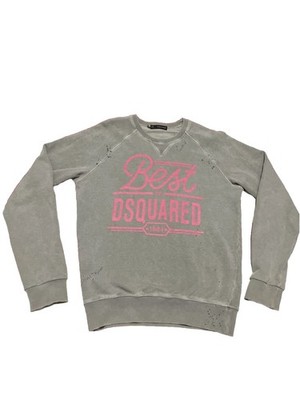 Dsquared2 Distressed Splattered Crewneck small Grey Made In Italy Small 