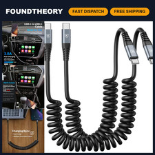 3ft USB C Charger Cable 2-Pack, Coiled Type C to Type C for Car  Home Use