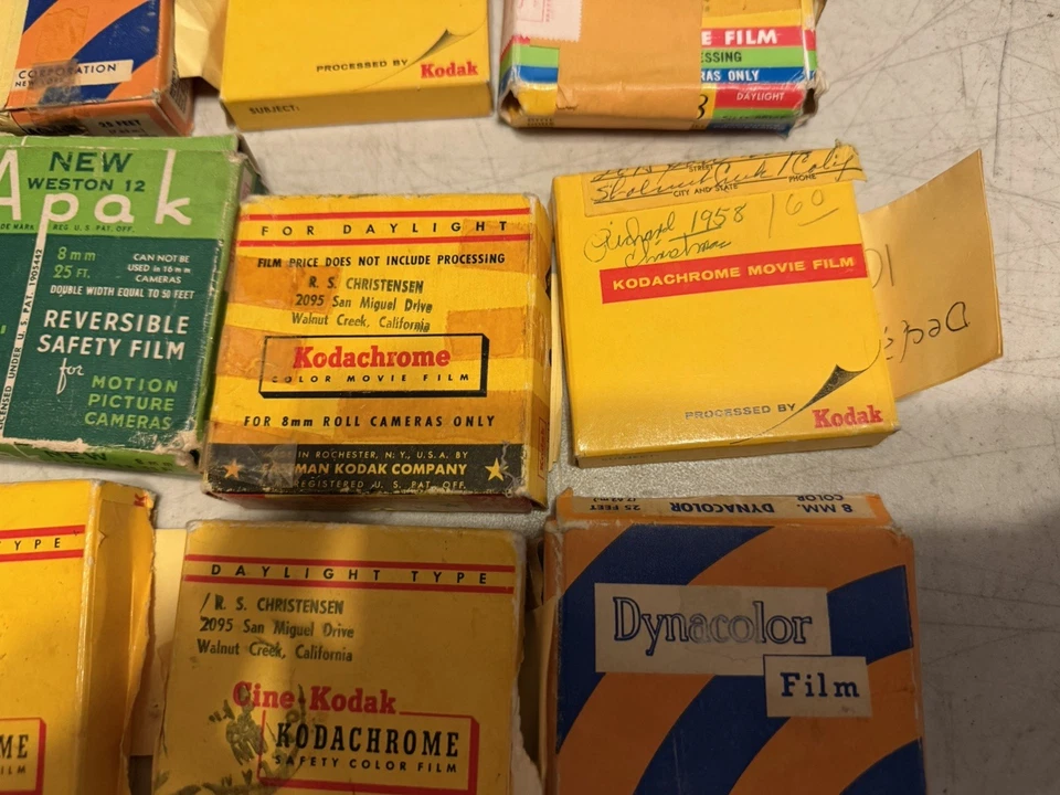 Lote de 21 carretes de película casera de 8 mm de los años 50 y 60 Foto 3 de 4