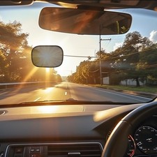 Car Window Shades, 2 PCS Miniature Transparent Static Cling Car Visor Shade for