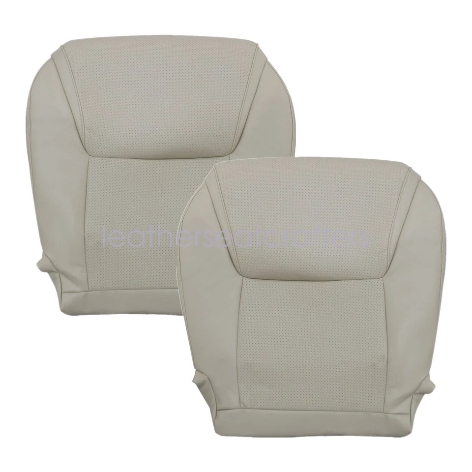New For 08-15 Lexus Lx570 Both Side Bottom Perforated Leather Seat Covers Tan Foto 3 de 4