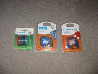 Lot DYMO Refill 3D Embossing TapeRed Blue Green/Plastic Labels/Magnetic Labels