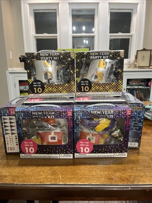 Lot Of 12 NEW YEARS 10 PERSON PARTY KIT/ BRAND NEW FACTORY SEALED/ DISCOUNTS
