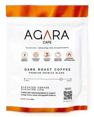 AGARA CAFE Weight Loss Focus & Energy Dark Roast Coffee Premium Arabica Blend