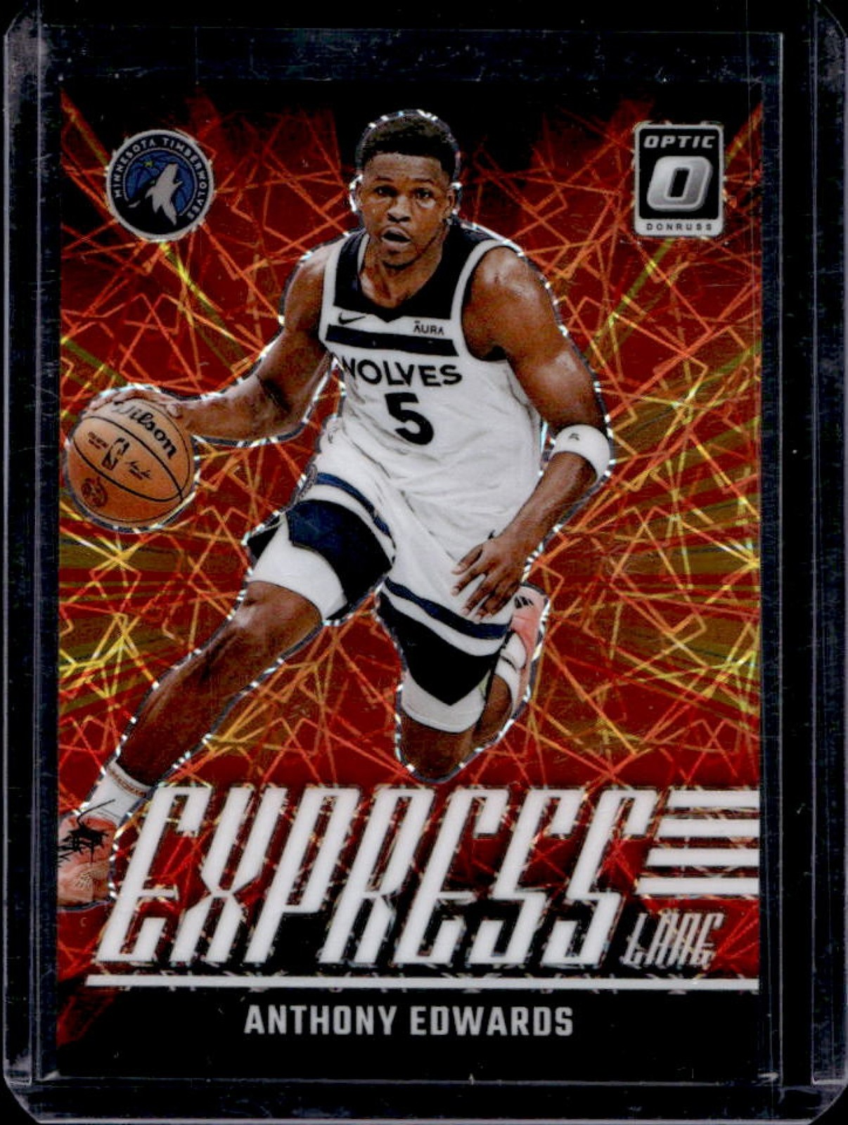 2024-25 Donruss Optic Anthony Edwards Express Lane White Velocity #42/59