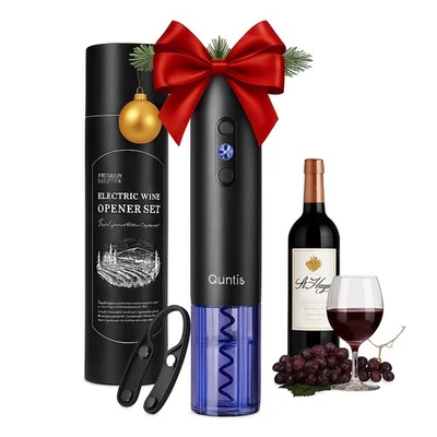 Elektrischer Weinöffner Quntis 6s Korkenzieher Set mit Folienschneider Geschenks