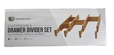 Bamboo Kitchen Drawer Dividers  Adjustable Organizers With Free Drawer Liner