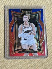 2025 Panini Select WNBA #95 Marina Mabrey Prizm Red and Blue #/399