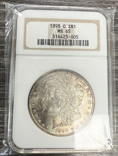 1898 O Morgan Silver Dollar NGC MS65