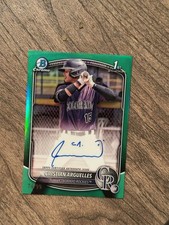 Cristian Arguelles Bowman Chrome 2025 Green Refractor /99 Auto