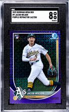 2025 Bowman Mega Box Jacob Wilson Purple Refractor SGC 8