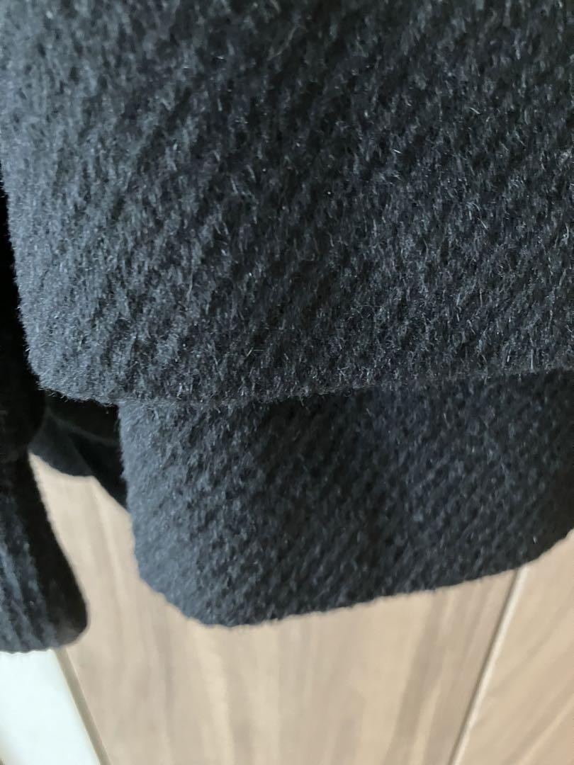 Burberry Blue Label Long Coat Black Angora With Belt Size 38 For Women thumbnail 5