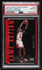1998 Upper Deck Living Legend Game Action 615/2300 Michael Jordan PSA 8 HOF 4bo