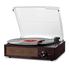 Vinyl Record Player Turntable 3 Speed 2 Stereo Built-in Bluetooth Receiver