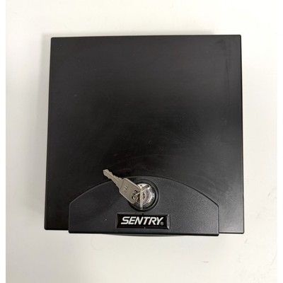 Sentry Locking Cash Box with Removable Tray Black Steel Security Key Lock 2 Keys