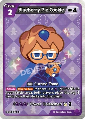 Blueberry Pie Cookie Foil Rare Age of Heroes and Kingdoms BS4-094 NM