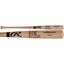 Ray Knight New York Mets Signed Blonde Rawlings Pro Bat w/Stats Inscs- LE of 12