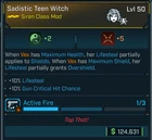 BORDERLANDS 4⭐TEEN WITCH CLASS CLASS MOD⭐VEX ⭐5 GRAVE THIRST⭐GUN CRIT HIT CHANCE