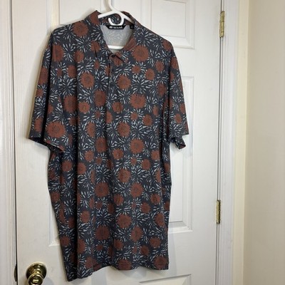 Travis Matthew Floral Print Golf Polo Shirt Size XXXL Pre-Owned