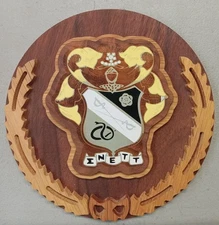 Sigma Nu Greek Wreath Background Paddle Tramps 6" Outside Diameter