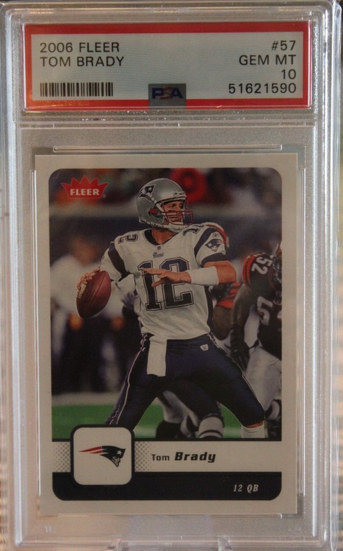 2006 Fleer TOM BRADY #57 PSA 10 Gem Mint - New England Patriots