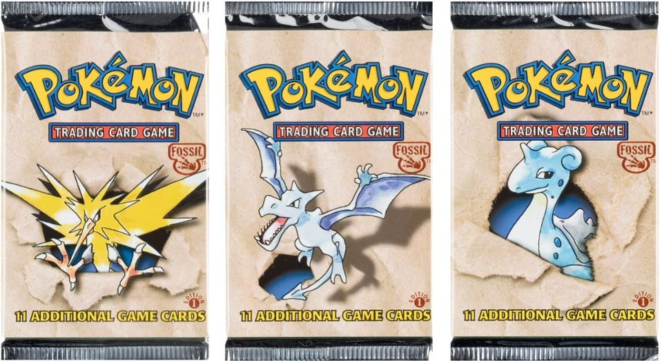 1999 pokemon fossil booster pack WOTC - - Foil - Lapras - Long Pack Rediscover the excitement of classic Pokmon with the Pokmon OS3 Fossil Booster Pack featuring Aerodactyl artwork 1999 Pokemon Booster Pack Lapras