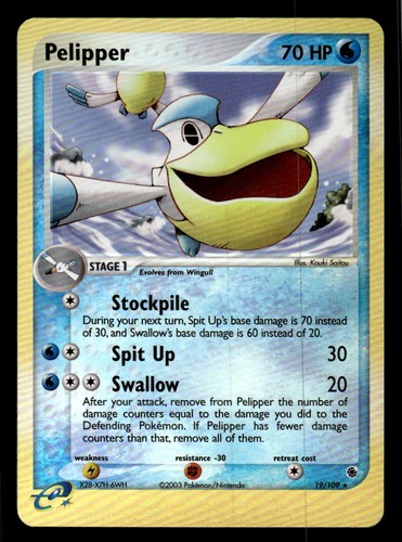 Pokemon TCG EX Ruby and Sapphire #19/109 Pelipper Reverse NM