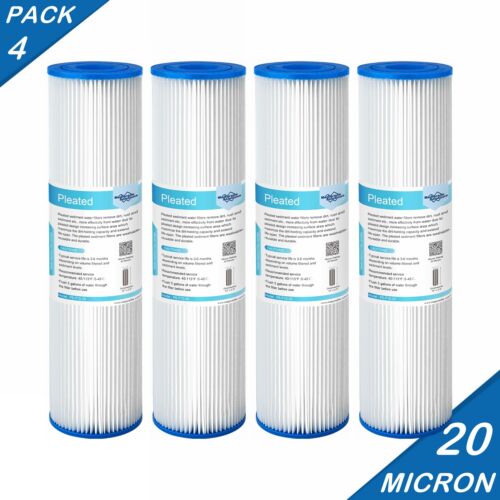 Cartucho de filtro de agua universal de sedimentos plisados lavables para toda la casa de 10""x2,5 - Imagen 11 de 12