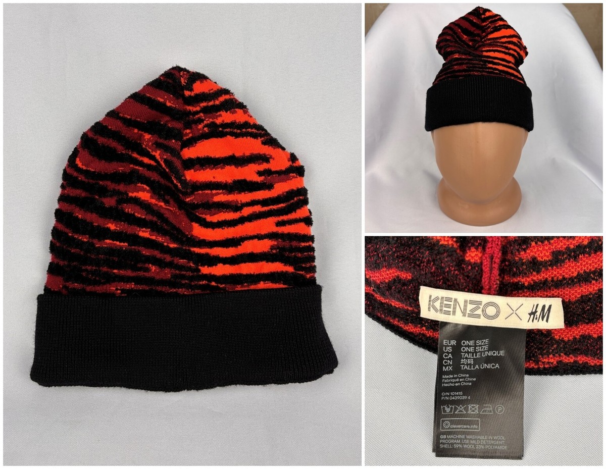 Kenzo x H&M Beanie Hat One Size Wool Blend