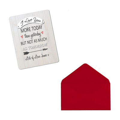 Sentimental Keepsake When I Tell You I Love You .. Metal Wallet Card