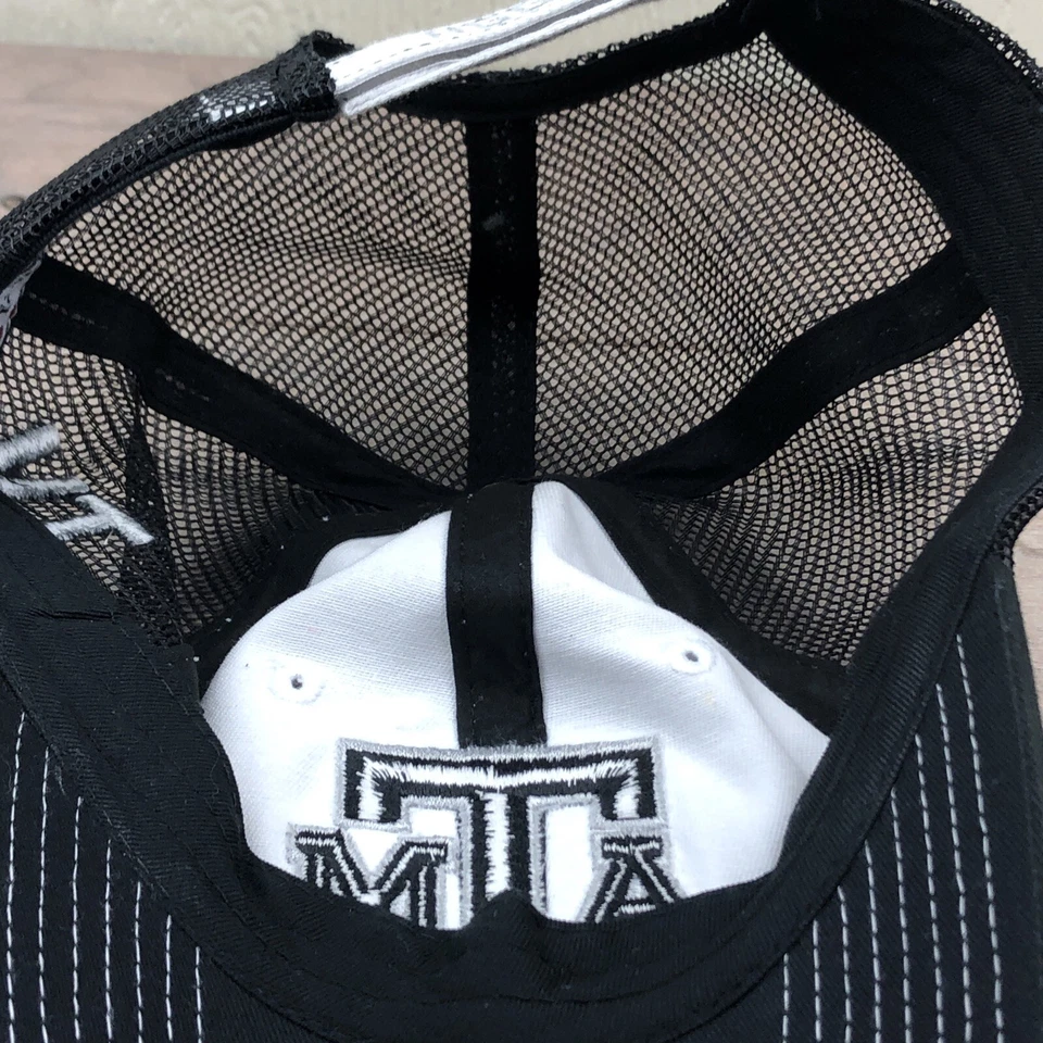 Texas A&M Aggies Hat Black/white Ball Cap Embroidered Logo Strap Back ATM Logo - Image 4 of 4