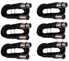 6 Pack 20FT Premium XLR 3Pin Male Female Mic Microphone Mixer Audio Cord Cable