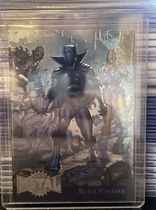 2015 Fleer Marvel Retro Black Panther Metal Blaster Card #2 Foil Upper Deck