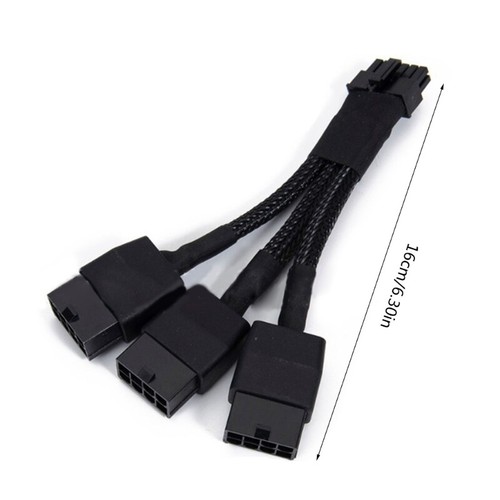 12cm/4.72in 16Pin to 3x8 Pin PCIE 5.0 Graphics Card Power Supply Adapter Cable - Afbeelding 8 van 9