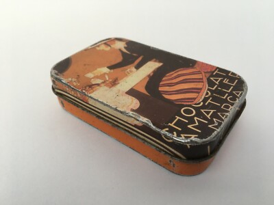 Vintage Chocolate Amatller Barcelona Candy Barcelona Spain Ad. Littho Tin Box