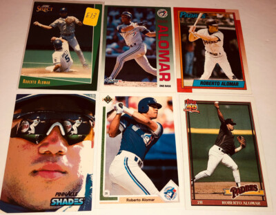 Roberto Alomar Lot Of 6 Different Blue Jays, Etc Baseball Cards Member HOF E13