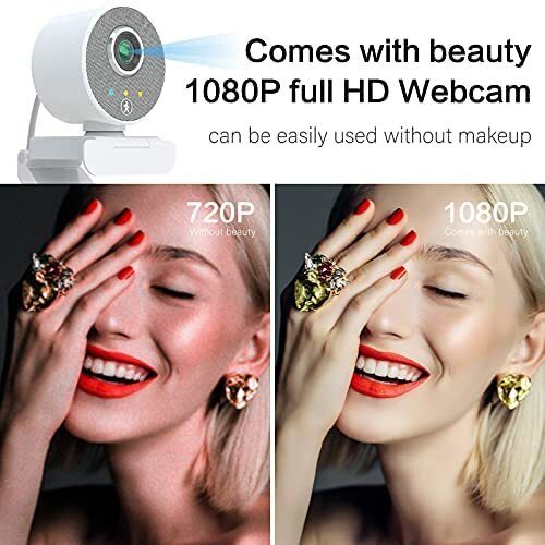 1080P FHD Webcam,AI Auto Tracking Web Camera,USB Computer Camera with ...