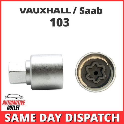 MASTER LOCKING WHEEL SECURITY NUT BOLT REMOVER KEY 103 FER1706 FOR VAUXHALL SAAB
