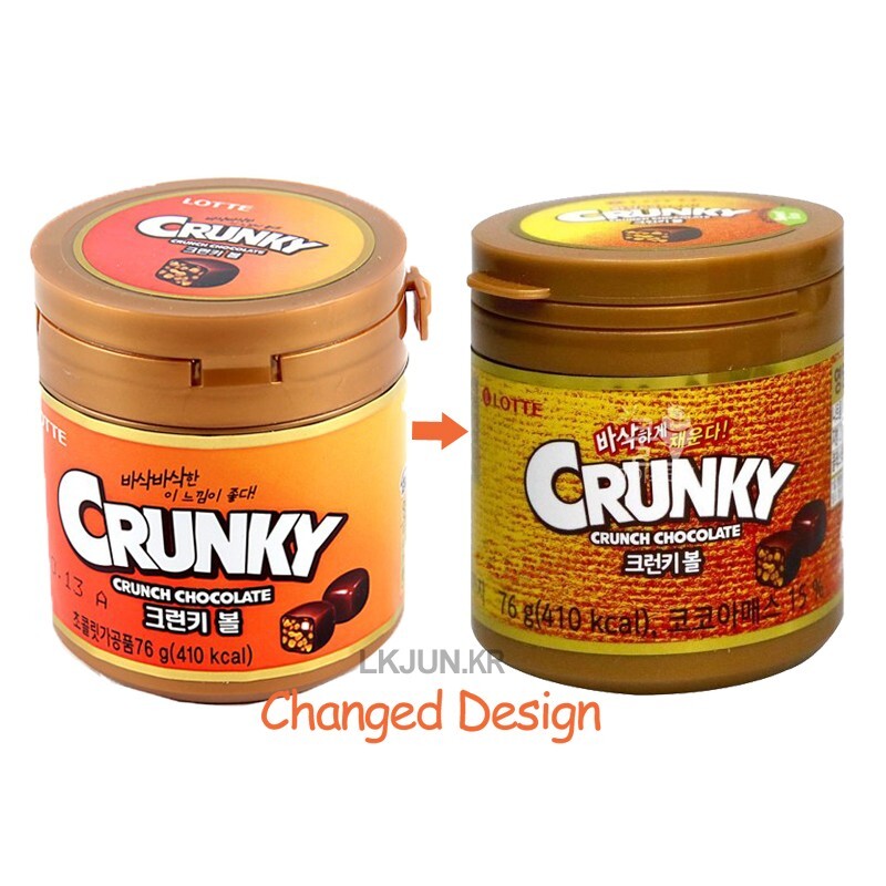 Lotte Crunky Chocolate Coated Balls Bite Sized Korean Food Snack