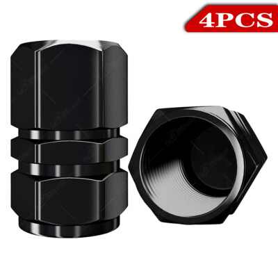 Car Truck Aluminum Tire Rim Valve Stems Wheel Tyre Air Caps Dust Cover Black V