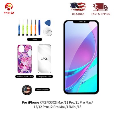 For iPhone X XR 11 12 13 LCD Display 3D Touch Screen Digitizer Replacement Kit