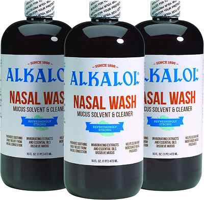 #ad Alkalol Solution Original Nasal Wash 3 Count 16 fl oz 16 fl oz pack of 3 new $30.10