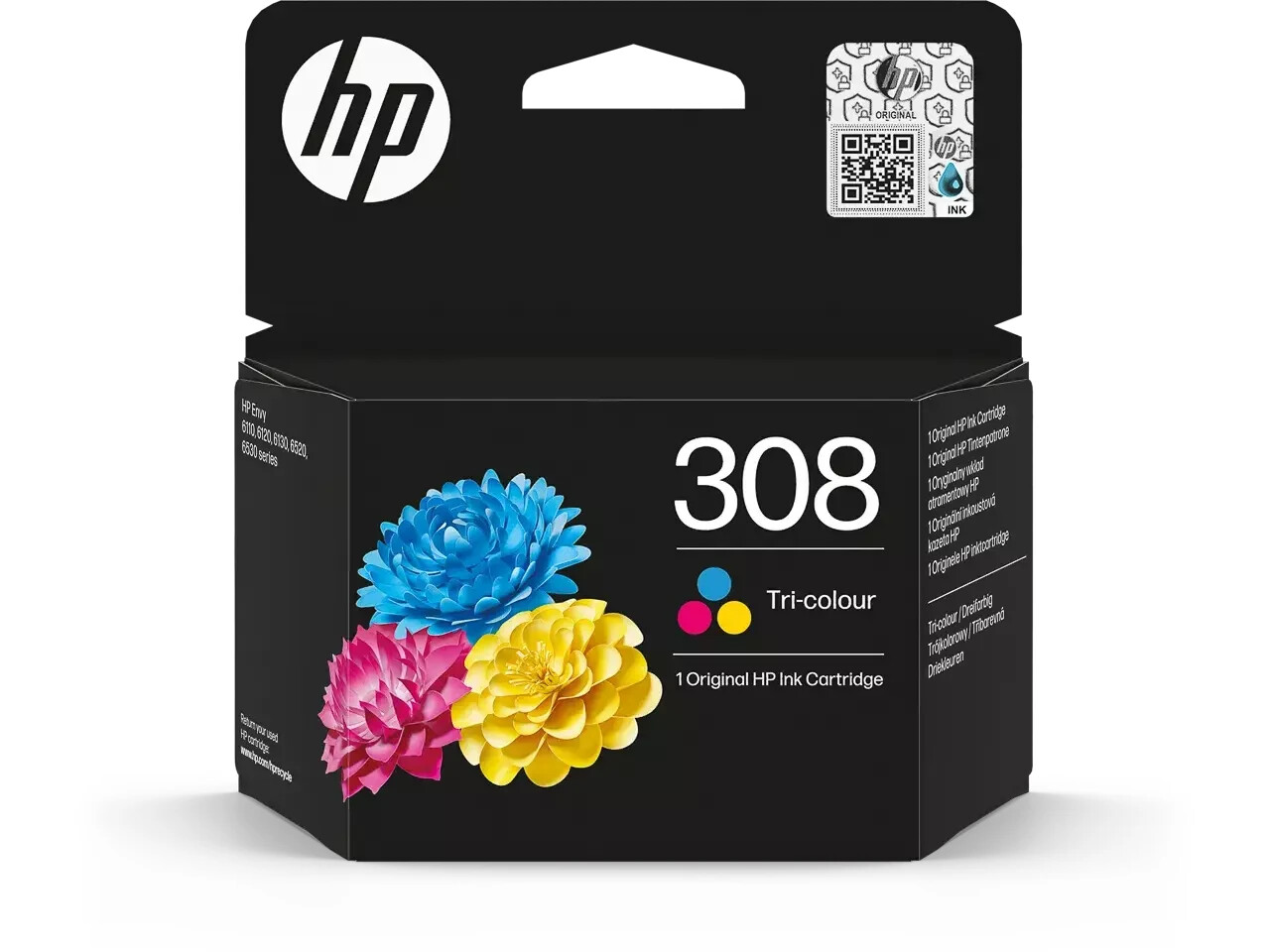 Cartouche HP 308 couleur 7FP20UE jet d'encre tricolore Envy 6110 6530