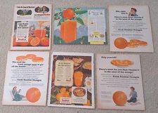 Sunkist Advertisements Lot of 6