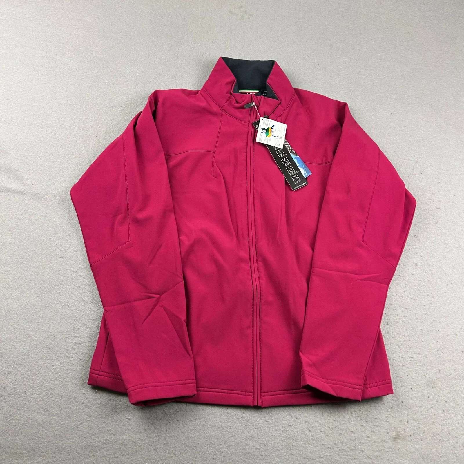 Fila Ski Elite Jacket Womens XL Red Fleece Lined Full Zip Waterproof Hooded NWT