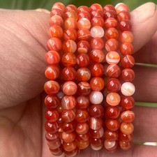 Wholesale lots 6pcs Natural sardonyx 6mm 7.5" Crystal Stretch BraceletJewel