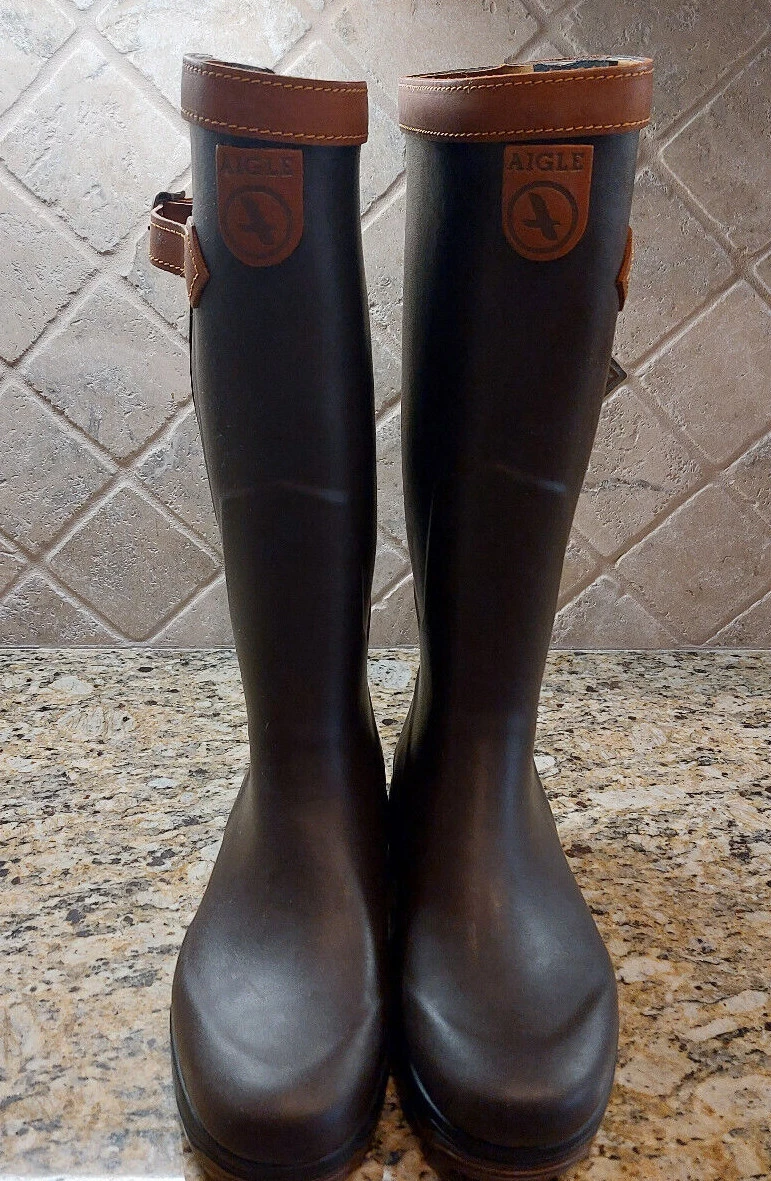 Aigle Parcours 2 Signature Wellingtons Riding Boots Size 42/9 |