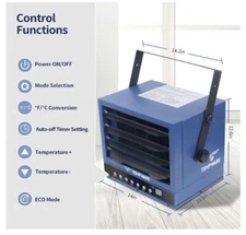 Heater Ceiling Mounted 7500W Electric Wall Garage Digital Utility Warmer 240V