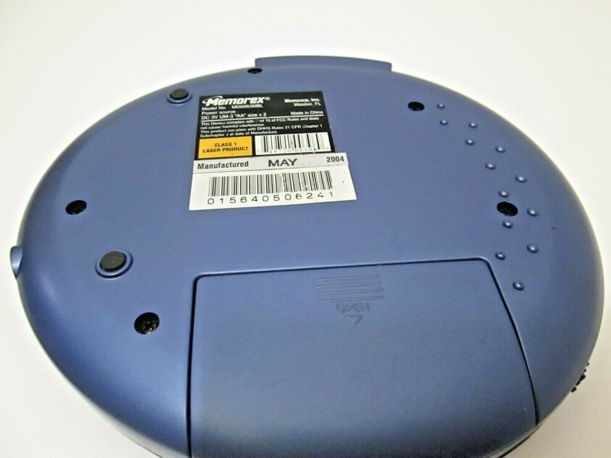 MEMOREX PORTABLE PERSONAL CD PLAYER DISCMAN W/45 SECOND SKIP