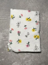 Carter's Floral Baby Receiving Blanket PinkYellow Flowers Flannel Cotton Lovey